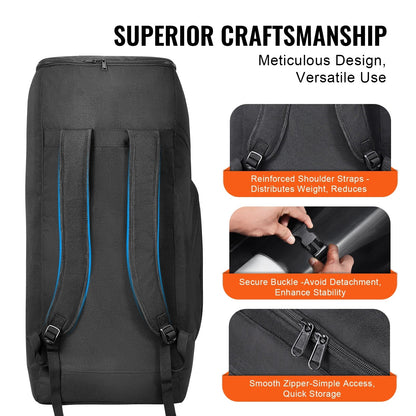 VEVOR Teleskoptasche, 76cm, Teleskop-Transporttasche mit sicherem Gurt, Taschen und bequemen Schultergurten, stoßdämpfende Teleskop-Tragetasche für optisches Rohr und Stativ, Gegengewichtstasche