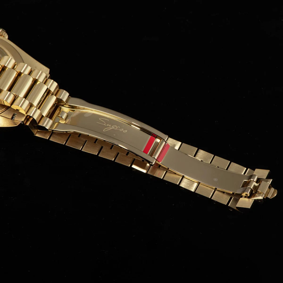 2023 neue Sugess Uhr von Männern 40mm Tag Datum automatische Dandong Sl3034 Uhrwerk Retro mechanische Armbanduhr Saphirglas golden