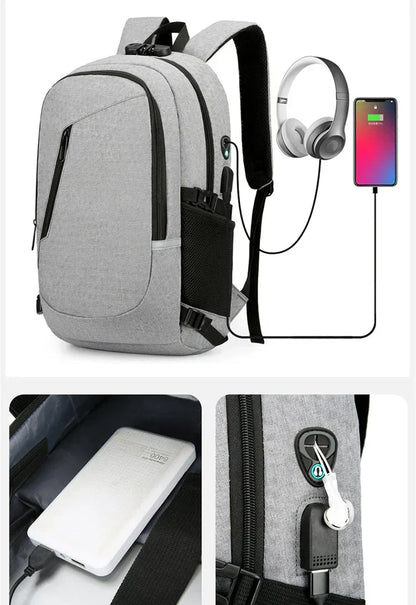 2024 Rucksack, Diebstahlschutz, Passwortsperre, Oxford, für Herren und Damen, Unisex, Business, Laptop, Computer, Reisen, Freizeit, Mode, tragbar