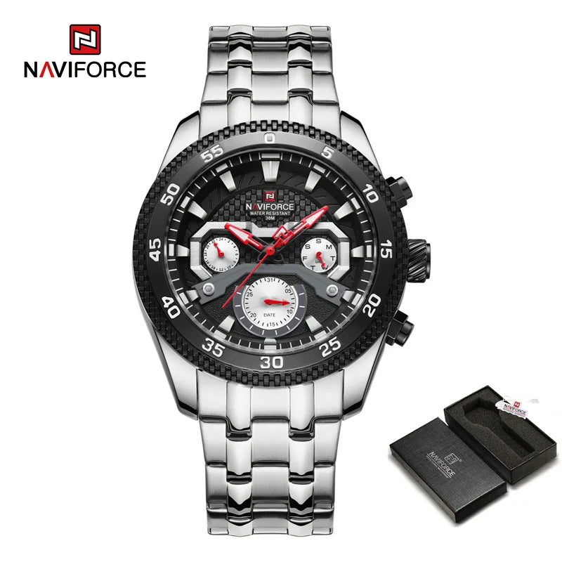 Navi force neues Design Uhr für Männer Luxus Mode leuchtenden Chronograph wasserdicht Datum Woche Quarz Armbanduhr Relogio Masculino