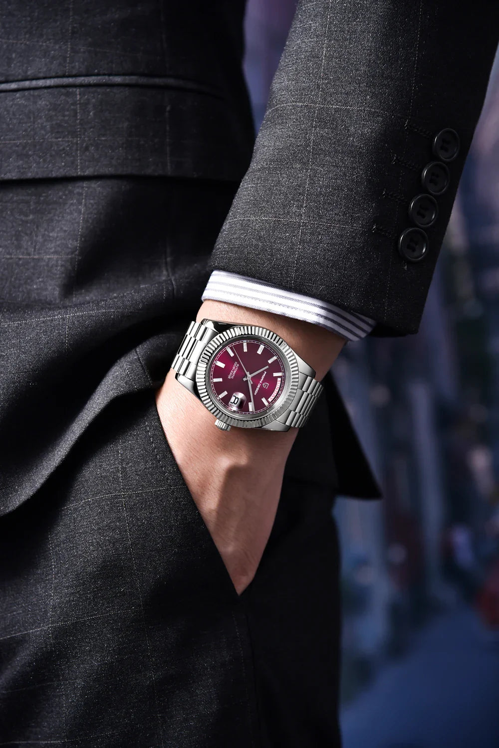 PAGANI DESIGN DD40 Herrenuhren 2024, Top-Luxus-Roségold-Uhr für Herren, automatische mechanische Armbanduhren, wasserdichte Geschenkuhr