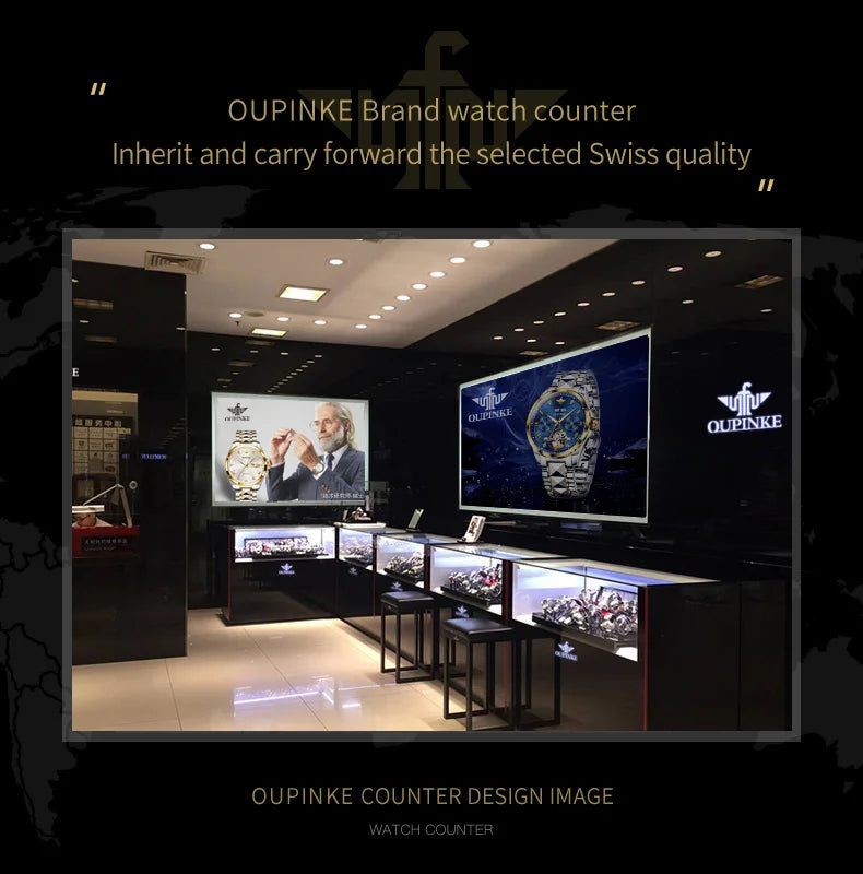 OUPINKE 3176 Uhr Für Männer Luxus Tourbillon Mechanische Business Männer Uhr Hohl Schwungrad Wasserdicht Leucht Mode Mann Uhr