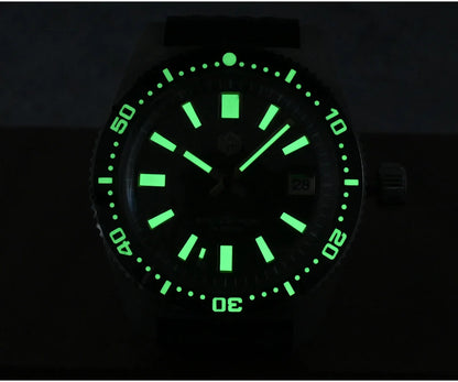 San Martin 40mm 62mas V3 Diver Watch For Men Kanagawa Surfing Dial NH35 Automatic Mechanical 20Bar Full Luminous Rubber Strap