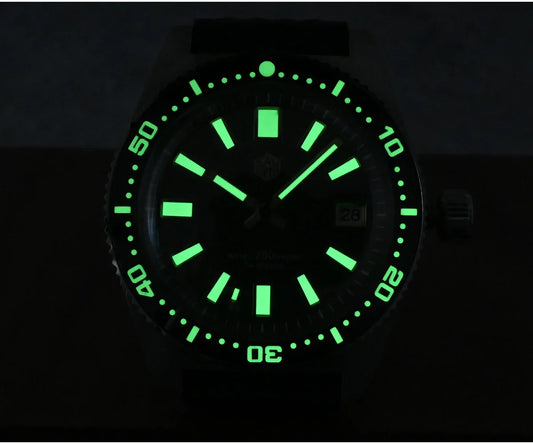 San Martin 40mm 62mas V3 Diver Watch For Men Kanagawa Surfing Dial NH35 Automatic Mechanical 20Bar Full Luminous Rubber Strap