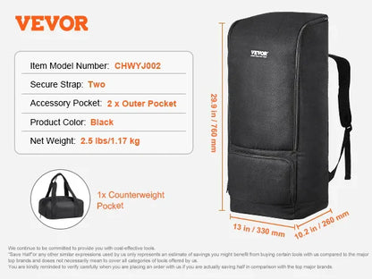 VEVOR Teleskoptasche, 76cm, Teleskop-Transporttasche mit sicherem Gurt, Taschen und bequemen Schultergurten, stoßdämpfende Teleskop-Tragetasche für optisches Rohr und Stativ, Gegengewichtstasche