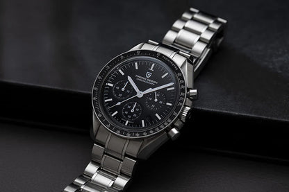 PAGANI DESIGN 2025, neue Monduhr, Retro-Luxus-Quarzuhren für Herren, Edelstahl, leuchtend, wasserdicht, Sport-Chronograph, Herren