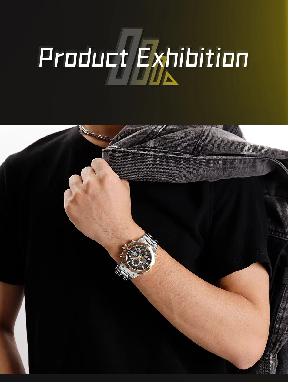 NAVIFORCE 2025, Herren-Quarzuhr, Sport-Militäruhr für Herren, wasserdicht, leuchtendes Datum, Chronograph, Edelstahl, Herrenuhren