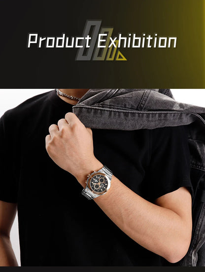 NAVIFORCE 2025, Herren-Quarzuhr, Sport-Militäruhr für Herren, wasserdicht, leuchtendes Datum, Chronograph, Edelstahl, Herrenuhren