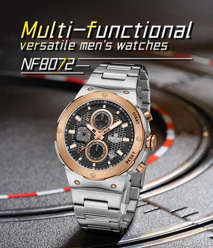 NAVIFORCE 2025, Herren-Quarzuhr, Sport-Militäruhr für Herren, wasserdicht, leuchtendes Datum, Chronograph, Edelstahl, Herrenuhren