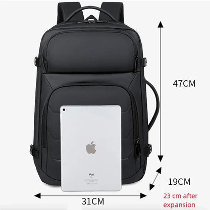 Erweiterbare 17-Zoll-Laptop-Rucksäcke für Herren, wasserdichte Notebook-Tasche, USB-Schultasche, Sport, Reisen, Schultasche, Rucksack für Männer
