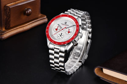 PAGANI DESIGN 2025, neue Monduhr, Retro-Luxus-Quarzuhren für Herren, Edelstahl, leuchtend, wasserdicht, Sport-Chronograph, Herren