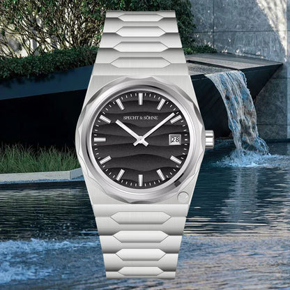 2025 Neuheiten Specht & Söhne 222 Gold Uhren Für Männer Super Slim Stahl Saphir Klassische Quarzuhr Relogio Masculino 37 MM