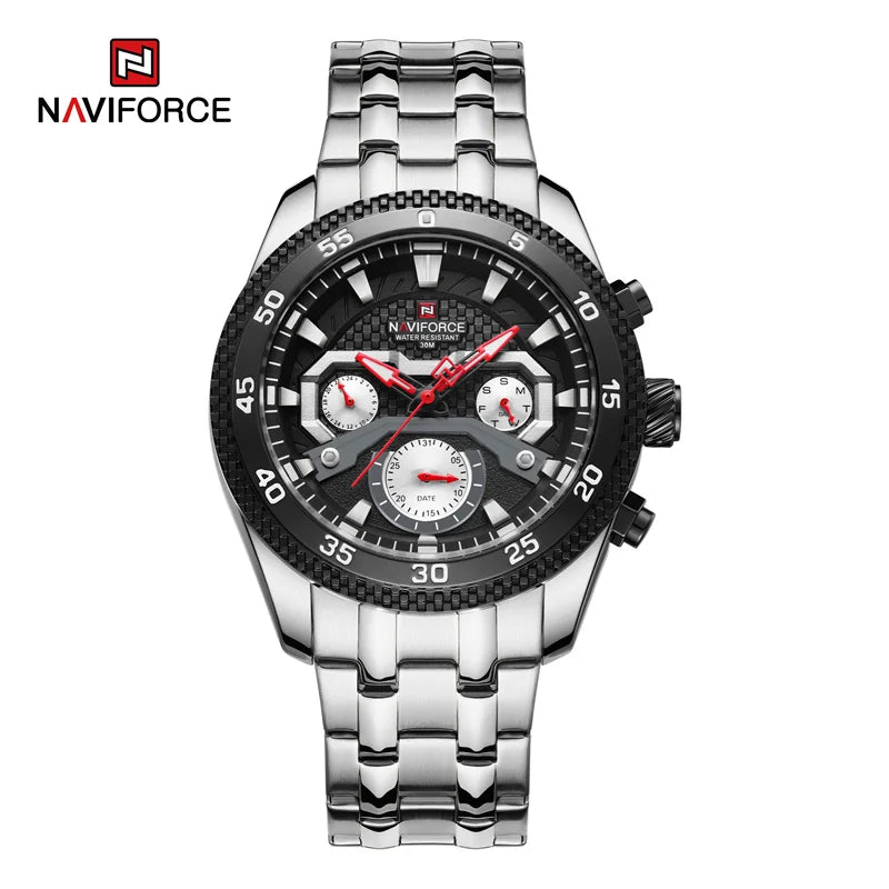 Navi force neues Design Uhr für Männer Luxus Mode leuchtenden Chronograph wasserdicht Datum Woche Quarz Armbanduhr Relogio Masculino