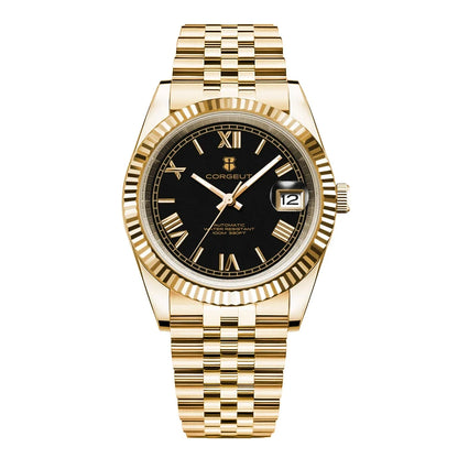 36mm/39mm Luxus NH35 Automatische Mechanische Armbanduhren Römische Zahlen Corget Männer Uhr Sapphire Kristall 10bars gold reloj Hombre