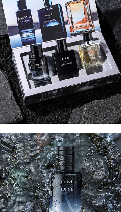 JEAN MISS Herrenparfüm-Set Lasting Earth Azure Mine Field, langlebiger Duft, ein gutes Geschenk für Freunde des anderen Geschlechts