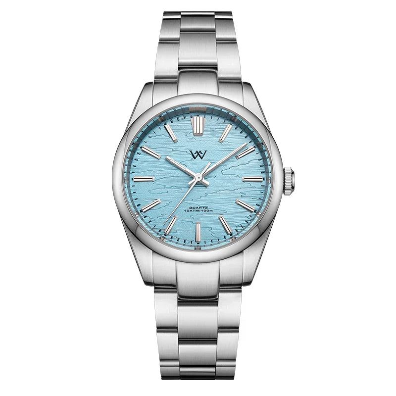 WM Uhr Quarz Herrenuhren Hochwertiger Saphir 100M Wasserdicht AR-beschichtet Birkenwald Serie Welly Merck 36mm Uhr Mann WM207