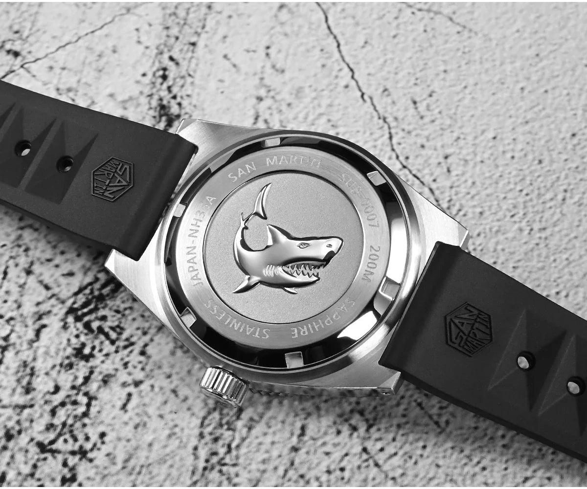 San Martin 40mm 62mas V3 Diver Watch For Men Kanagawa Surfing Dial NH35 Automatic Mechanical 20Bar Full Luminous Rubber Strap