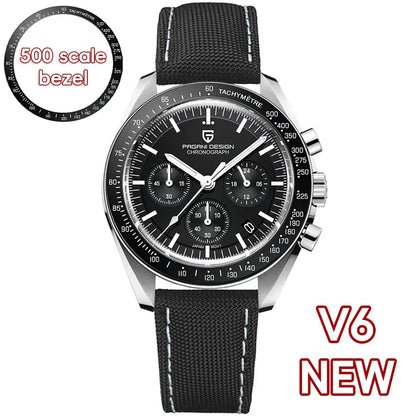 PAGANI DESIGN 2025, neue Monduhr, Retro-Luxus-Quarzuhren für Herren, Edelstahl, leuchtend, wasserdicht, Sport-Chronograph, Herren