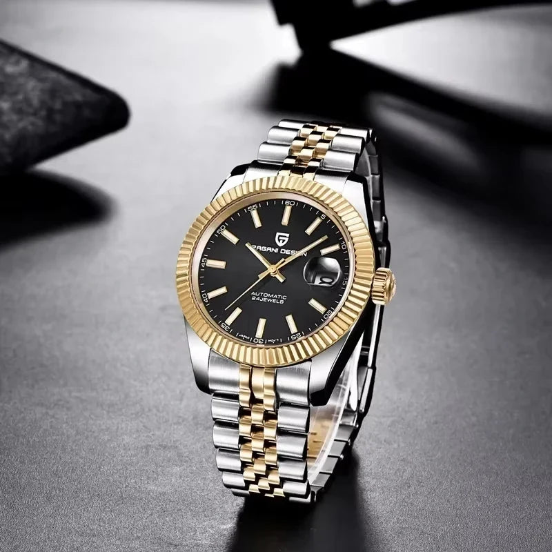 PAGANI DESIGN Men's Mechanical Wristwatch Top Luxury Automatic Watch Stainless Steel 100m Waterproof Clock Reloj Hombre PD1654