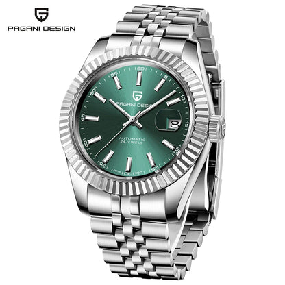 PAGANI DESIGN Men's Mechanical Wristwatch Top Luxury Automatic Watch Stainless Steel 100m Waterproof Clock Reloj Hombre PD1654