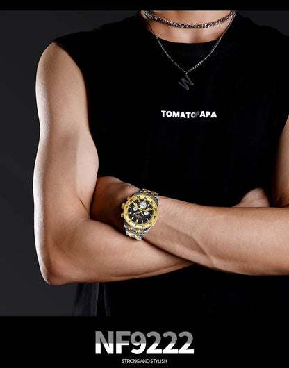 Navi force neues Design Uhr für Männer Luxus Mode leuchtenden Chronograph wasserdicht Datum Woche Quarz Armbanduhr Relogio Masculino