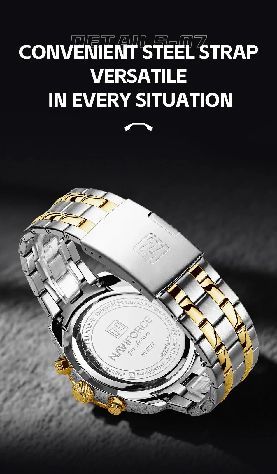 Navi force neues Design Uhr für Männer Luxus Mode leuchtenden Chronograph wasserdicht Datum Woche Quarz Armbanduhr Relogio Masculino