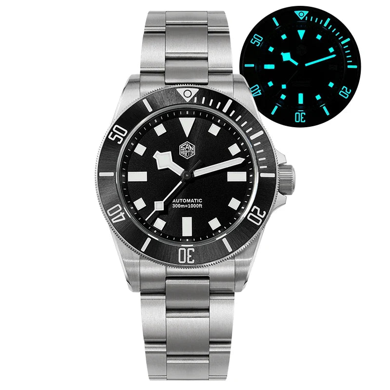 San Martin SN0121TW Titanium Dive Watch NH35 Automatic Movement Sapphire Luminous 300m Waterproof Watches Sunray Dial Wristwatch