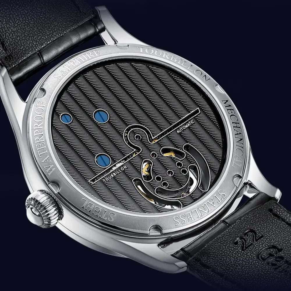 AESOP Diamond Luxury Flying Tourbillon Movement Watch For Men Earth Enamel Dial  Sapphire Skeleton Mechanical Watches Business A