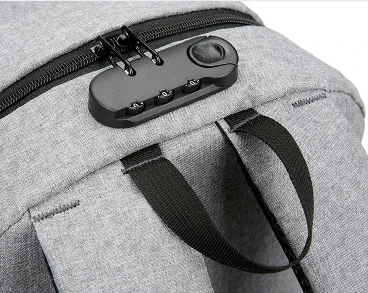 2024 Rucksack, Diebstahlschutz, Passwortsperre, Oxford, für Herren und Damen, Unisex, Business, Laptop, Computer, Reisen, Freizeit, Mode, tragbar