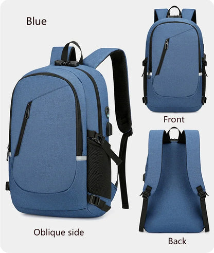 2024 Rucksack, Diebstahlschutz, Passwortsperre, Oxford, für Herren und Damen, Unisex, Business, Laptop, Computer, Reisen, Freizeit, Mode, tragbar