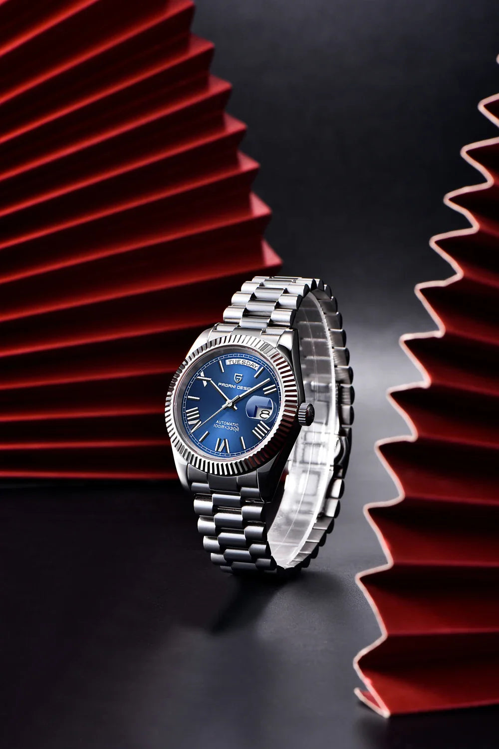 PAGANI DESIGN DD40 Herrenuhren 2024, Top-Luxus-Roségold-Uhr für Herren, automatische mechanische Armbanduhren, wasserdichte Geschenkuhr