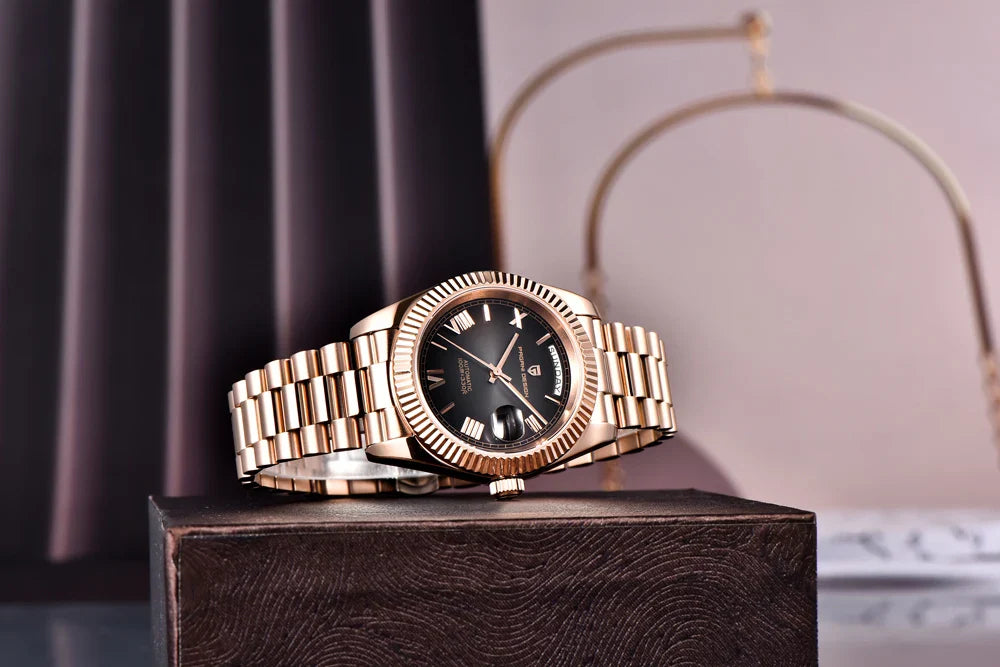 PAGANI DESIGN DD36 Gold Schwarz Luxus Herren Mechanische Uhren Automatikuhr Für Männer 2025, Neue AR-Saphirglas-Armbanduhr
