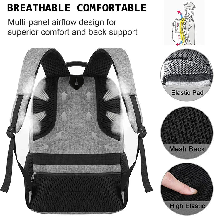 Herren-Rucksack, 17,3-Zoll-Oxford, großes Fassungsvermögen, hochwertiger, modischer Business-Laptop-Rucksack, wasserdicht, verschleißfest, Freizeit-Reiserucksack
