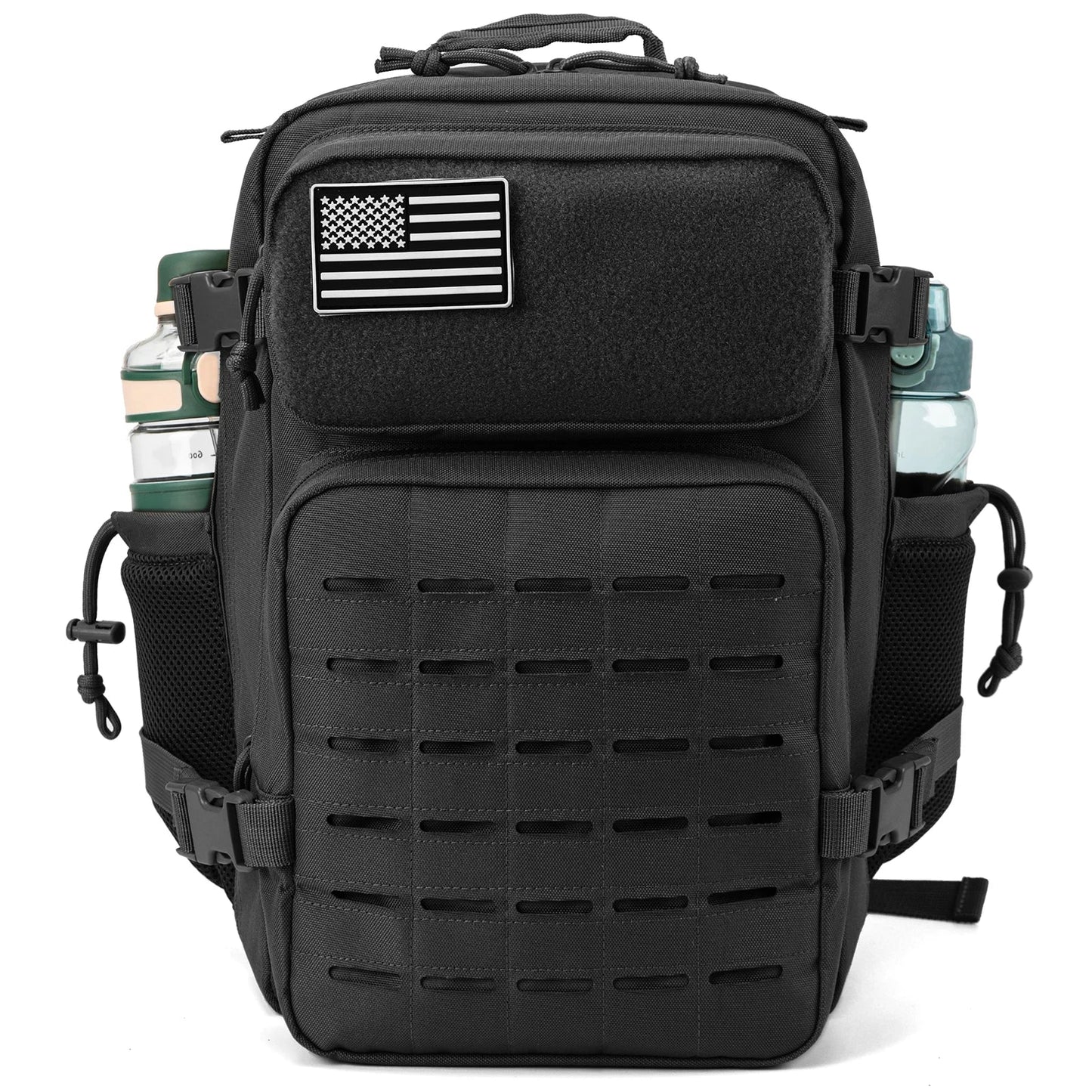 25L Taktischer Rucksack Outdoor-Tasche Fitness-Rucksack MOLLE-Rucksack Damen/Herren Wandern Überlebensrucksack Herren Dual-Getränkehalter
