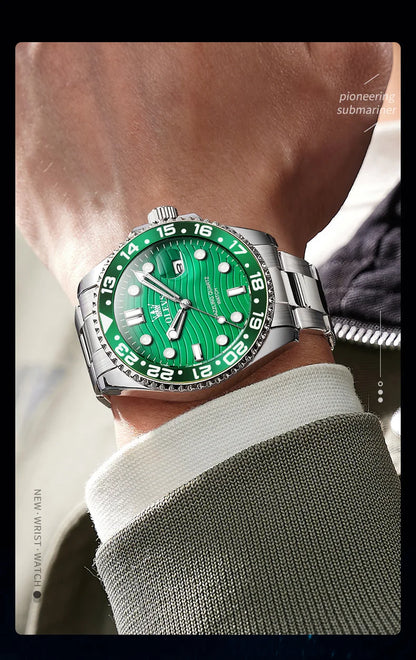OLEVS 3610 Original Herrenuhren, luxuriös, wasserdicht, leuchtend, Herren-Armbanduhr, schlicht, Edelstahl, Business-Mode, klassische Uhr