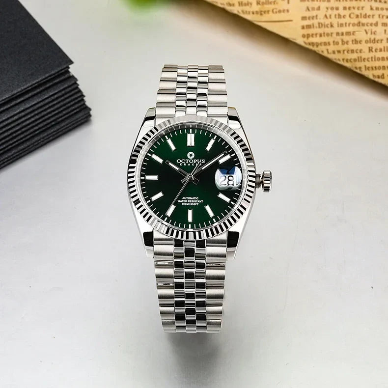 Octopus 36mm Men Mechanical Watch Stainless Steel PT5000/SW200 Automatic Movement 100m Waterproof Fashion Luxury Wristwatch
