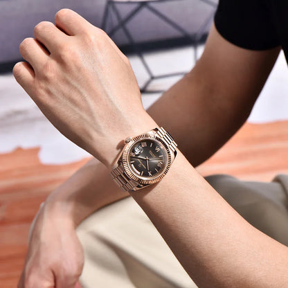 PAGANI DESIGN DD40 Herrenuhren 2024, Top-Luxus-Roségold-Uhr für Herren, automatische mechanische Armbanduhren, wasserdichte Geschenkuhr