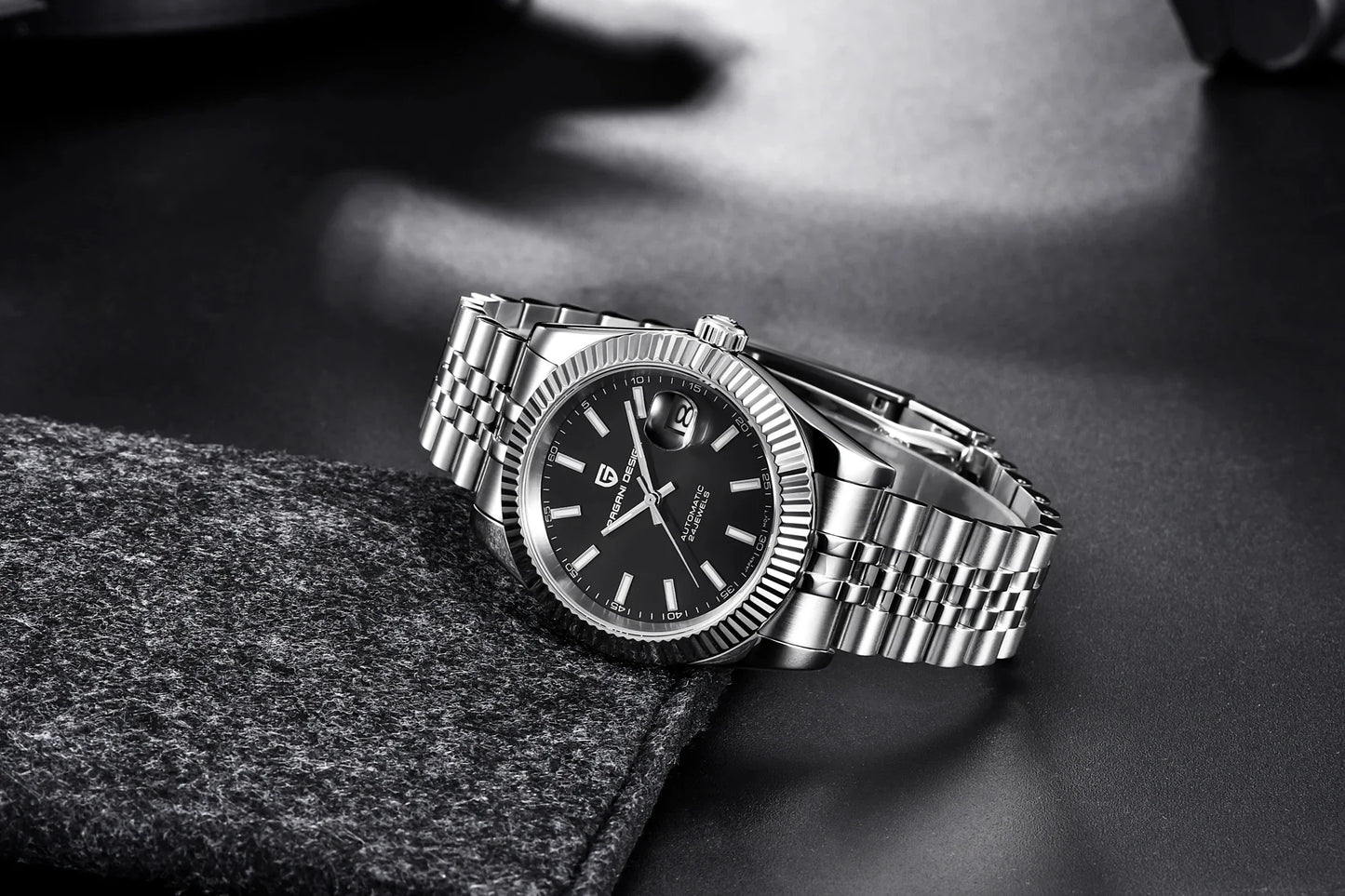 PAGANI DESIGN Men's Mechanical Wristwatch Top Luxury Automatic Watch Stainless Steel 100m Waterproof Clock Reloj Hombre PD1654