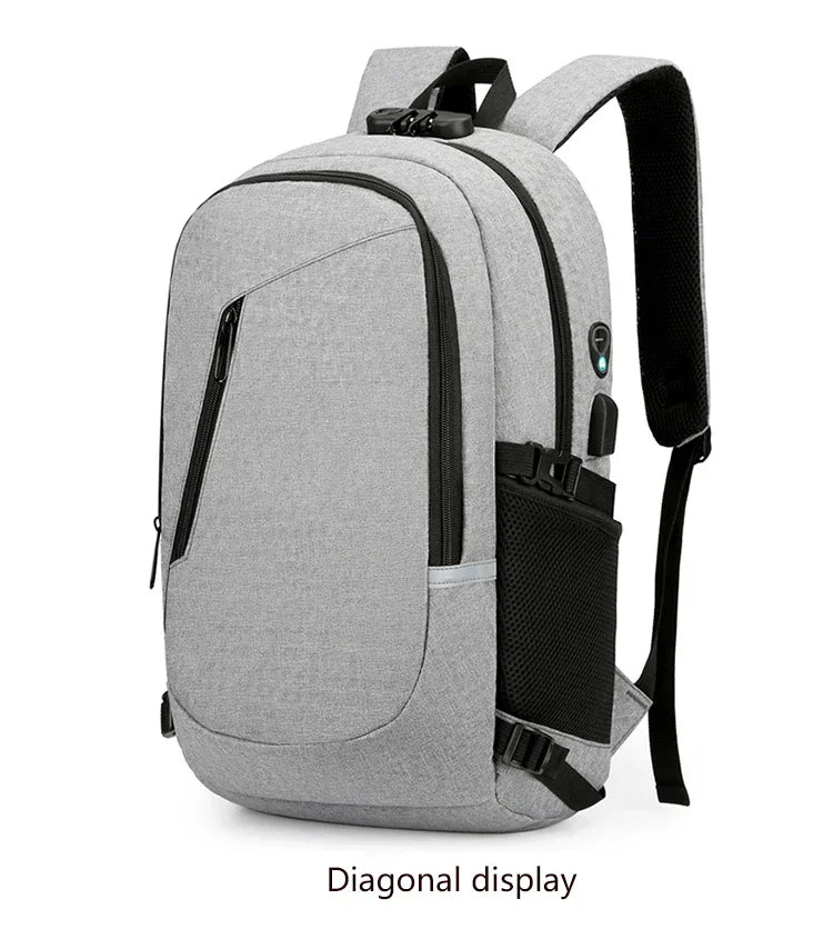 2024 Rucksack, Diebstahlschutz, Passwortsperre, Oxford, für Herren und Damen, Unisex, Business, Laptop, Computer, Reisen, Freizeit, Mode, tragbar