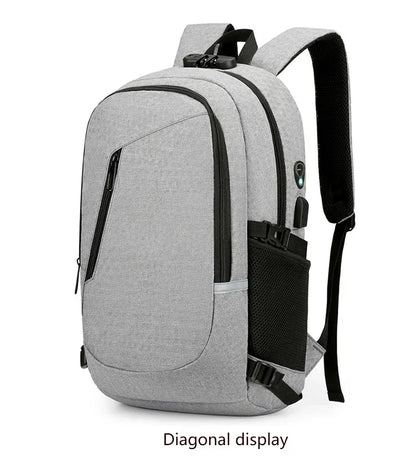2024 Rucksack, Diebstahlschutz, Passwortsperre, Oxford, für Herren und Damen, Unisex, Business, Laptop, Computer, Reisen, Freizeit, Mode, tragbar