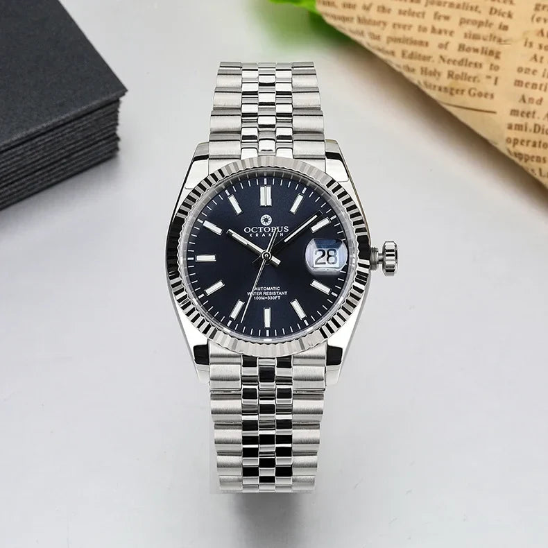 Octopus 36mm Men Mechanical Watch Stainless Steel PT5000/SW200 Automatic Movement 100m Waterproof Fashion Luxury Wristwatch