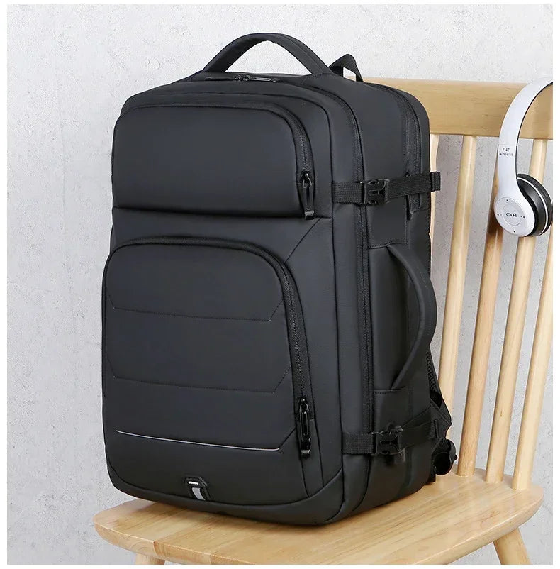 Erweiterbare 17-Zoll-Laptop-Rucksäcke für Herren, wasserdichte Notebook-Tasche, USB-Schultasche, Sport, Reisen, Schultasche, Rucksack für Männer