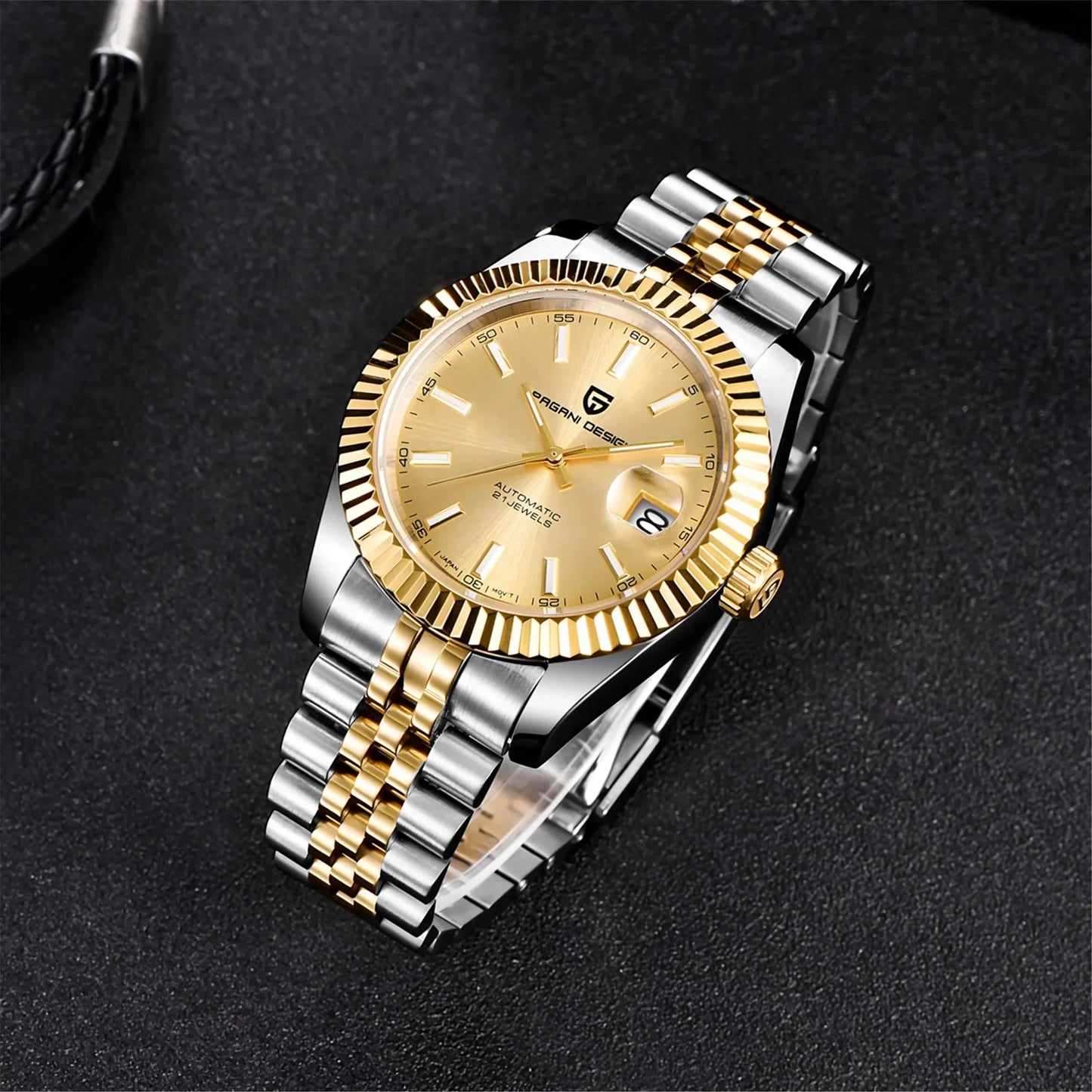 PAGANI DESIGN Men's Mechanical Wristwatch Top Luxury Automatic Watch Stainless Steel 100m Waterproof Clock Reloj Hombre PD1654