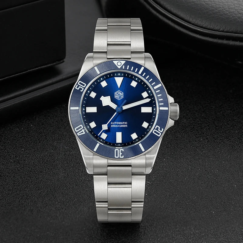 San Martin SN0121TW Titanium Dive Watch NH35 Automatic Movement Sapphire Luminous 300m Waterproof Watches Sunray Dial Wristwatch
