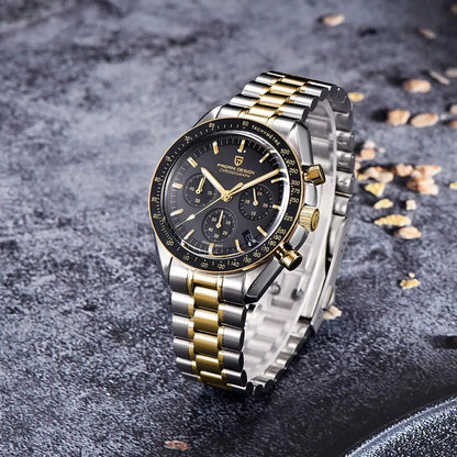 PAGANI DESIGN 2025, neue Monduhr, Retro-Luxus-Quarzuhren für Herren, Edelstahl, leuchtend, wasserdicht, Sport-Chronograph, Herren