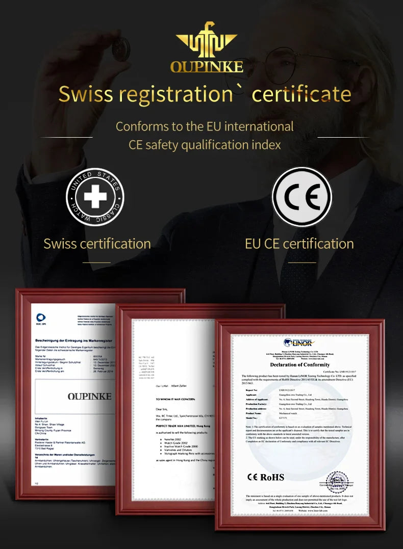 OUPINKE 3176 Uhr Für Männer Luxus Tourbillon Mechanische Business Männer Uhr Hohl Schwungrad Wasserdicht Leucht Mode Mann Uhr
