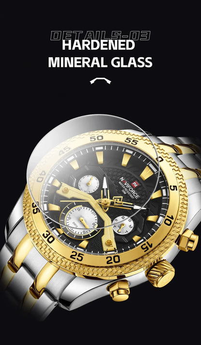 Navi force neues Design Uhr für Männer Luxus Mode leuchtenden Chronograph wasserdicht Datum Woche Quarz Armbanduhr Relogio Masculino