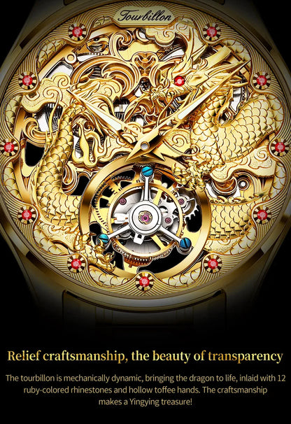 OUPINKE 3176 Uhr Für Männer Luxus Tourbillon Mechanische Business Männer Uhr Hohl Schwungrad Wasserdicht Leucht Mode Mann Uhr