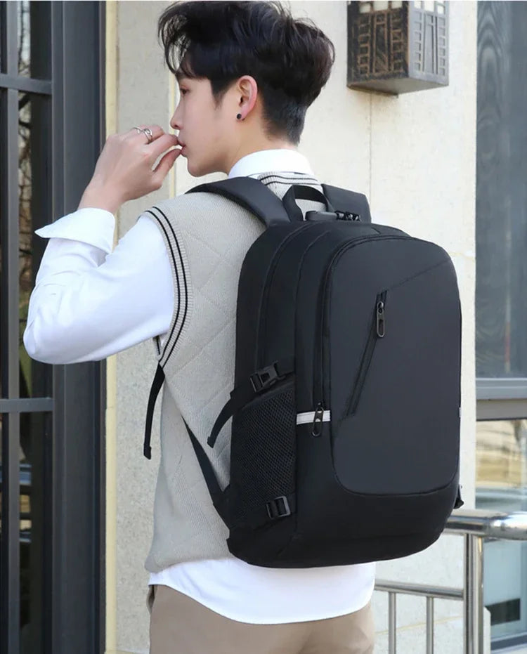 2024 Rucksack, Diebstahlschutz, Passwortsperre, Oxford, für Herren und Damen, Unisex, Business, Laptop, Computer, Reisen, Freizeit, Mode, tragbar