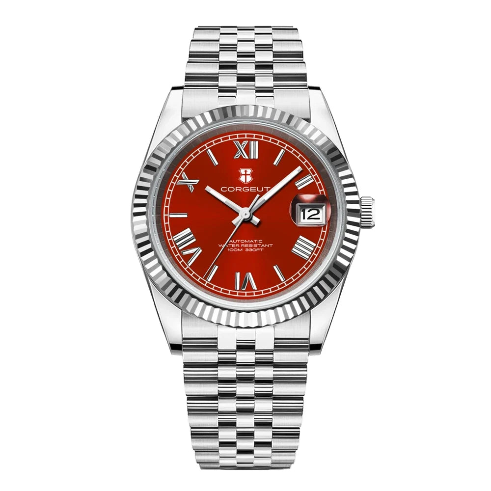 36mm/39mm Luxus NH35 Automatische Mechanische Armbanduhren Römische Zahlen Corget Männer Uhr Sapphire Kristall 10bars gold reloj Hombre